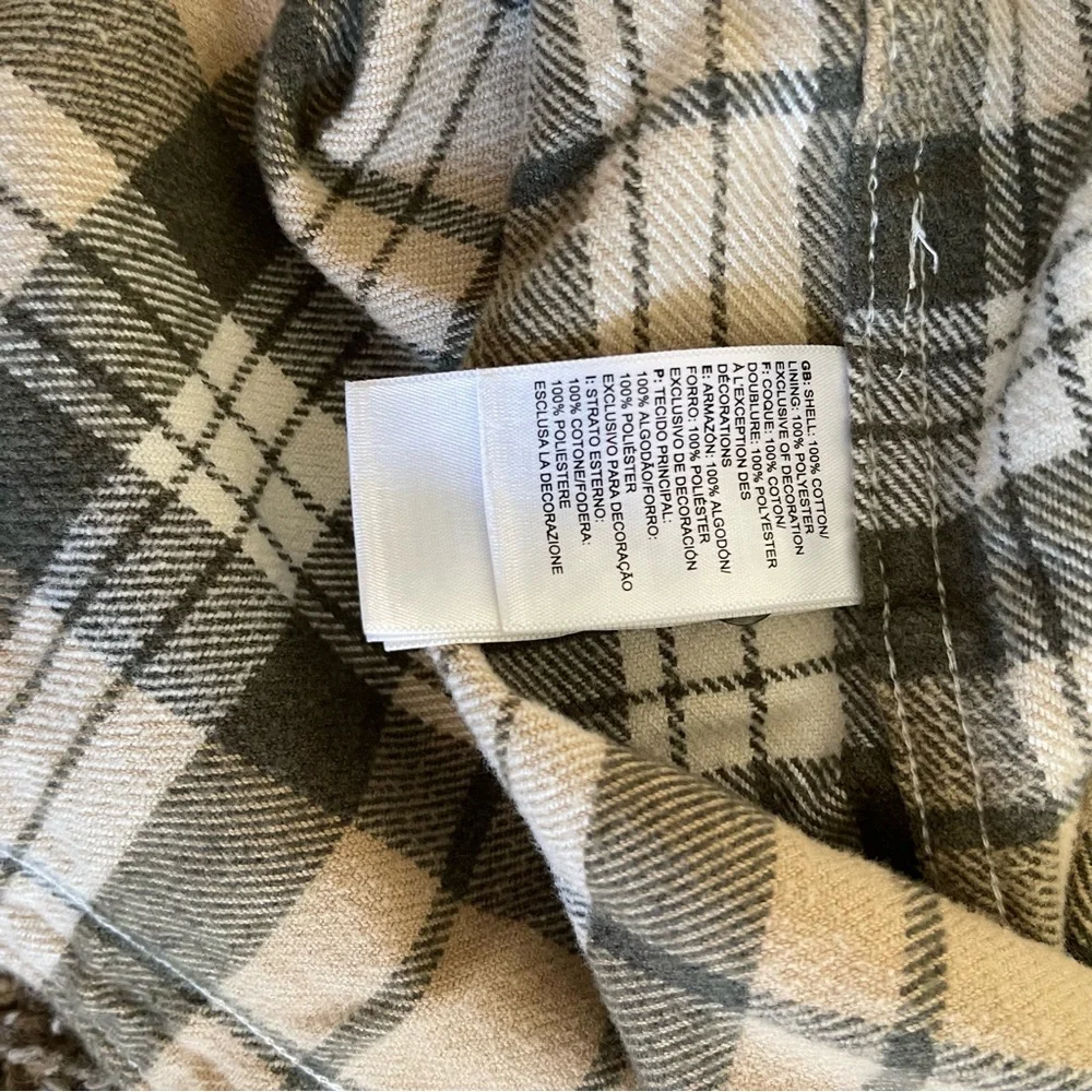 The North Face Long‎ Sleeve Plaid Flannel Button Down Shirt Men’s Size M Heavy